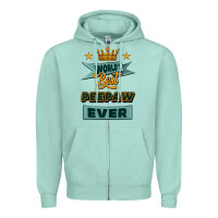 Seafoam world's best peepaw ever Zipper Hoodie - Jasminsmagicworld