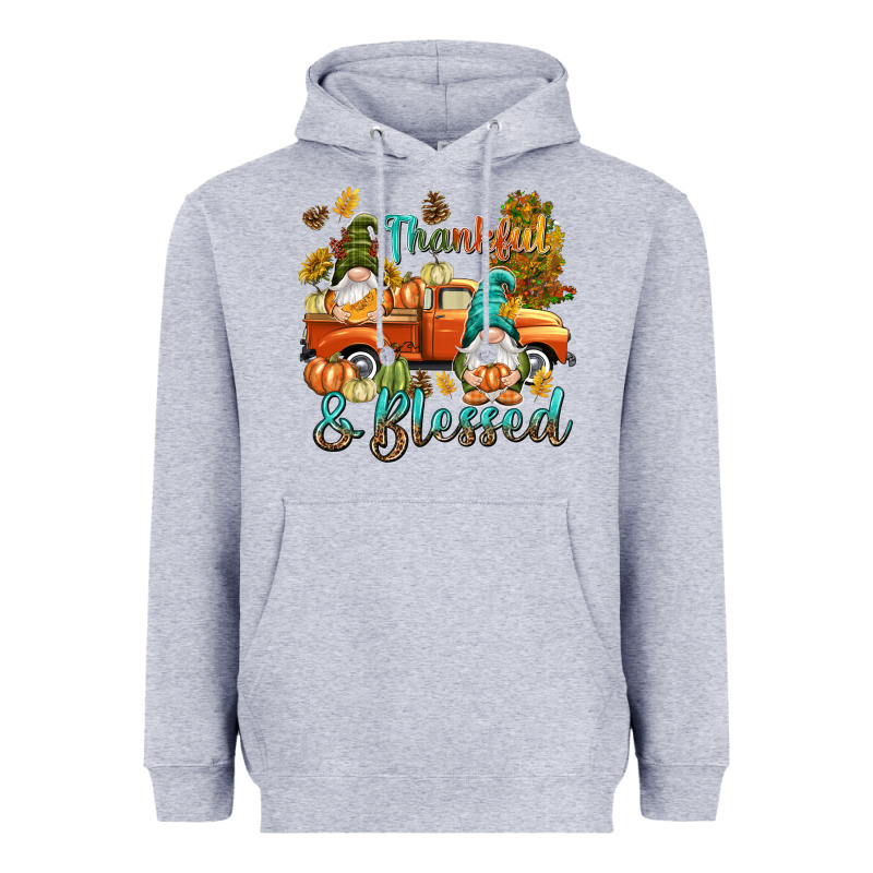 Fall Thankful And Blessed Heavyweight Hoodie by NancyCooperArtShop | Teevron