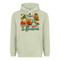 Matcha Fall Thankful and blessed Heavyweight Hoodie - NancyCooperArtShop