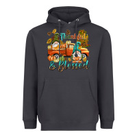 Smoke Fall Thankful and blessed Heavyweight Hoodie - NancyCooperArtShop