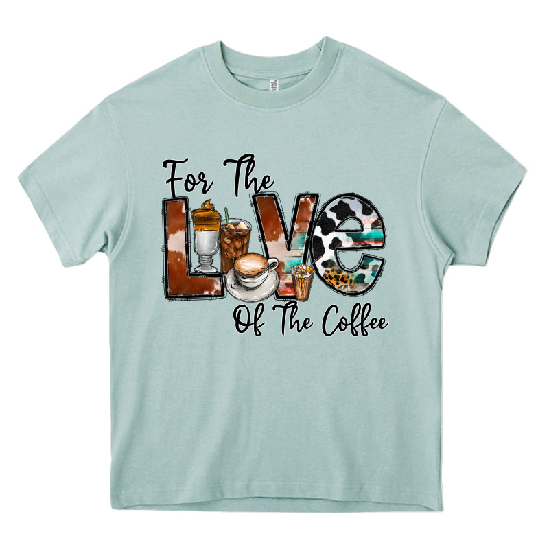 For The Love Of The Coffe Heavy Core Tee by CowhideDigitalArt | Teevron