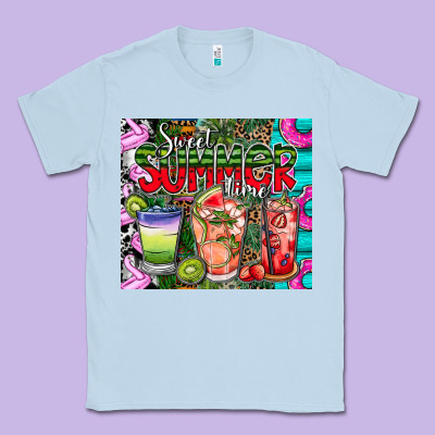 Summer Time Classic Tee Designed By Cowhidedigitalart