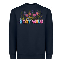 Navy stay wild Heavyweight Sweatshirt - MaliasSmallBusiness