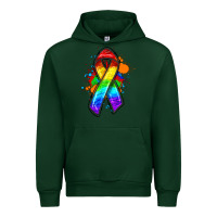 Forest Green Pride ribbon Urban Hoodie - FaDigitalArtStudio