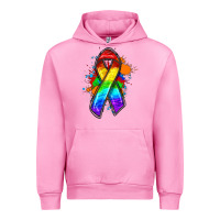Fuchsia Pink Pride ribbon Urban Hoodie - FaDigitalArtStudio