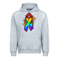 Heather Grey Pride ribbon Urban Hoodie - FaDigitalArtStudio