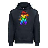 Navy Pride ribbon Urban Hoodie - FaDigitalArtStudio