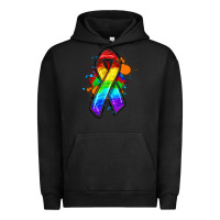 Pigment Black Pride ribbon Urban Hoodie - FaDigitalArtStudio