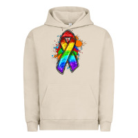 Pigment French Oak Pride ribbon Urban Hoodie - FaDigitalArtStudio