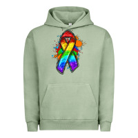 Pigment Oil Green Pride ribbon Urban Hoodie - FaDigitalArtStudio
