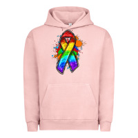 Pigment Salmon Pride ribbon Urban Hoodie - FaDigitalArtStudio