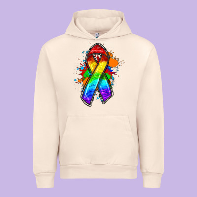 Pride Ribbon Urban Hoodie Designed By Fadigitalartstudio