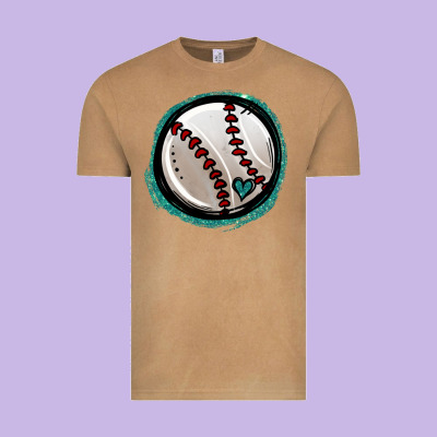 Glitter Baseball Vintage Tee Designed By Jasminsmagicworld