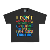 Pigment Black dont speak much because im brilliant Urban Heavy Tee - MaliasSmallBusiness