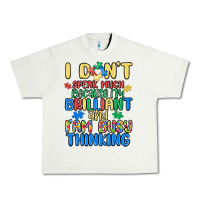 Pistachio dont speak much because im brilliant Urban Heavy Tee - MaliasSmallBusiness