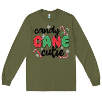 Army Green candy cane cutie Long Sleeve Tee - MaliasSmallBusiness