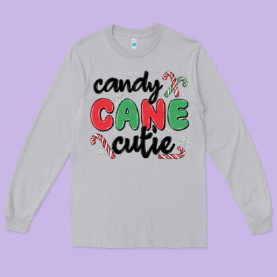 Candy Cane Cutie Long Sleeve Tee Designed By Maliassmallbusiness