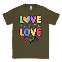 Army Green love is love pride Classic Tee - MaliasSmallBusiness