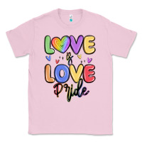 Bubblegum Pink love is love pride Classic Tee - MaliasSmallBusiness