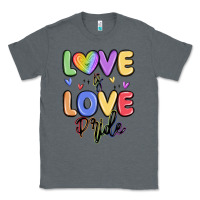 Charcoal Heather love is love pride Classic Tee - MaliasSmallBusiness