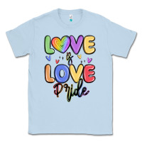 Dusty Blue love is love pride Classic Tee - MaliasSmallBusiness