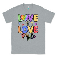 Heather Grey love is love pride Classic Tee - MaliasSmallBusiness