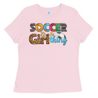 Bubblegum Pink soccer it's a girl thing Ladies Tee - HRA Design Shop