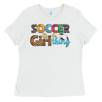 White soccer it's a girl thing Ladies Tee - HRA Design Shop