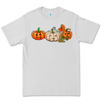 Dove Grey pumpkins face Premium Tee - AdoDesignShop