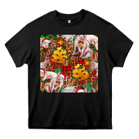 Black christmas pig  tartan with  hay and christmas ligh Heavy Core Tee - FaDigitalArtStudio