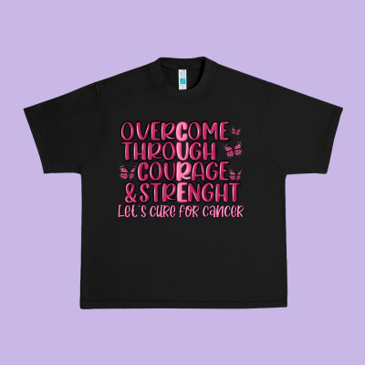 Overcome Through Courage Strength  Malia Urban Heavy Tee Designed By Maliassmallbusiness