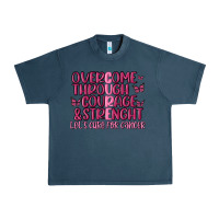 Midnight Navy overcome through courage strength  malia Urban Heavy Tee - MaliasSmallBusiness