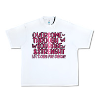 White overcome through courage strength  malia Urban Heavy Tee - MaliasSmallBusiness
