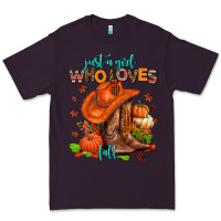 Plum jusr a girl who loves fall  cowgirl Premium Tee - AdoDesignShop