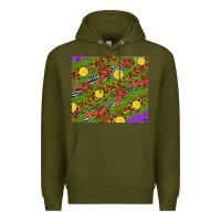 Army Green Mardi Gras Crabs and lemons tumbler Premium Hoodie - HowdyJamesFarm