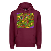 Burgundy Mardi Gras Crabs and lemons tumbler Premium Hoodie - HowdyJamesFarm