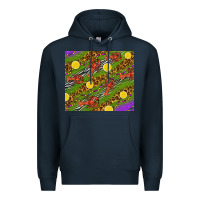Navy Mardi Gras Crabs and lemons tumbler Premium Hoodie - HowdyJamesFarm