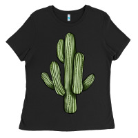 Black cactus Ladies Tee - JahusDesignShop