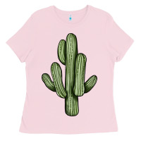 Bubblegum Pink cactus Ladies Tee - JahusDesignShop