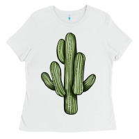 White cactus Ladies Tee - JahusDesignShop