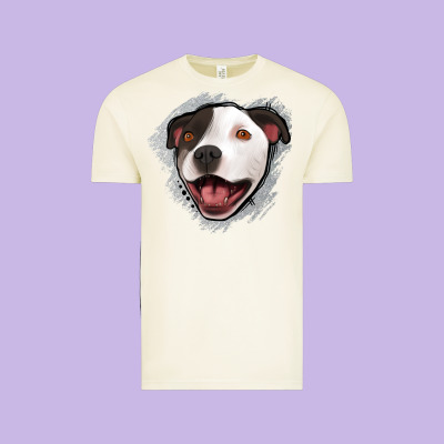 Pittbull Gray Glitter Vintage Tee Designed By Jasminsmagicworld