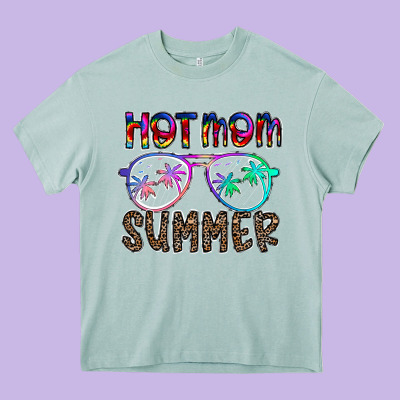 Hot Mom Summer Heavy Core Tee Designed By Cowhidedigitalart