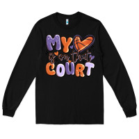 Black my heart is on that court Long Sleeve Tee - MaliasSmallBusiness