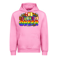 Fuchsia Pink the future is queer Urban Hoodie - FaDigitalArtStudio