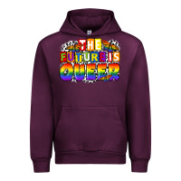Mauve Wine the future is queer Urban Hoodie - FaDigitalArtStudio