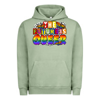 Pigment Oil Green the future is queer Urban Hoodie - FaDigitalArtStudio