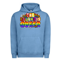 Pigment Pebble Blue the future is queer Urban Hoodie - FaDigitalArtStudio