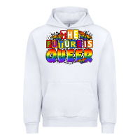 White the future is queer Urban Hoodie - FaDigitalArtStudio