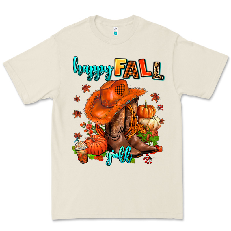 Happy Fall Y'all  Cowgirl Premium Tee by AdoDesignShop | Teevron