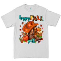 Dove Grey happy fall y'all  cowgirl Premium Tee - AdoDesignShop